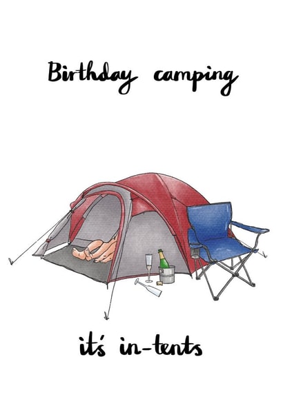 camping tent Birthday Card 17349 created by AVO-CARDO