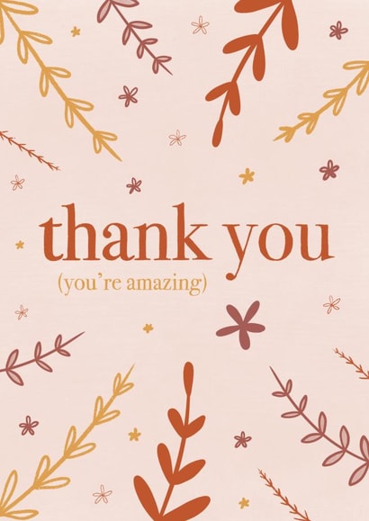thanks you're amazing Thank You Card 19343 created by Earth to Emily Studio