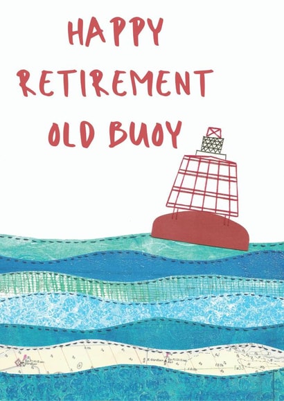 Happy Retirement old boy, nautical buoy card created by NaviStitch