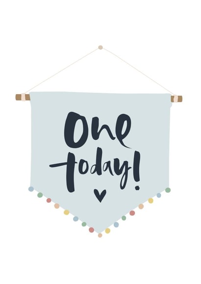 1 1st Birthday Card 10568 created by Too Wordy