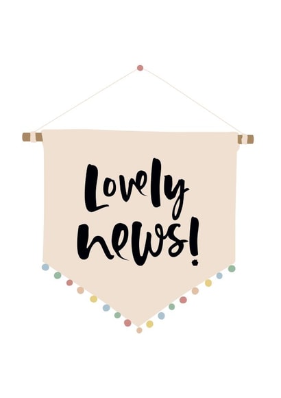 lovely news flag Congratulations Card 10569 created by Too Wordy