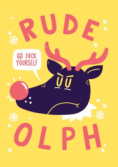 Rudolph Christmas card created by Matt Joyce