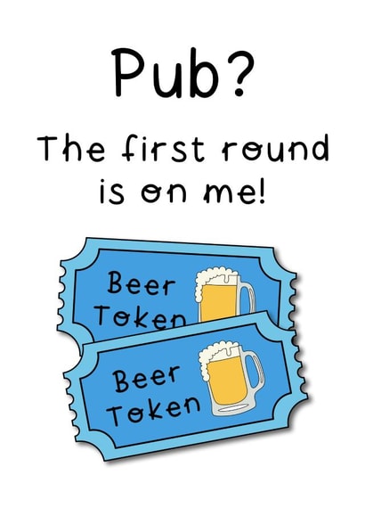 Pub beer Birthday Card 15859 created by Helen Bicknell