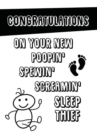 baby congratulations Card 44206 created by PaperJam Creative