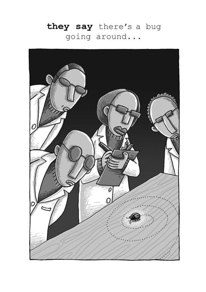 Funny get well soon card created by Richard Hamlin