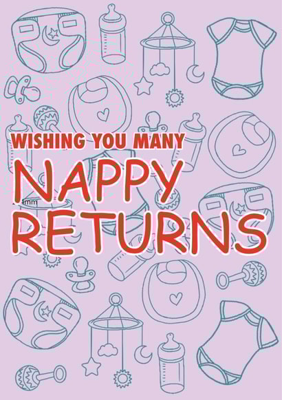 nappy happy New Baby Card 13920 created by Emma Mattinson Design Studio