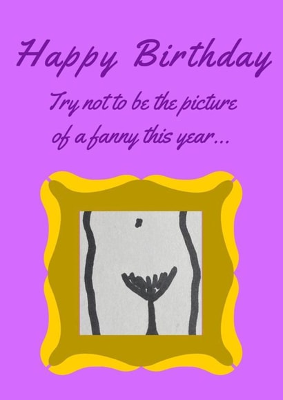 picture fanny Birthday Card 19502 created by Paw Prints