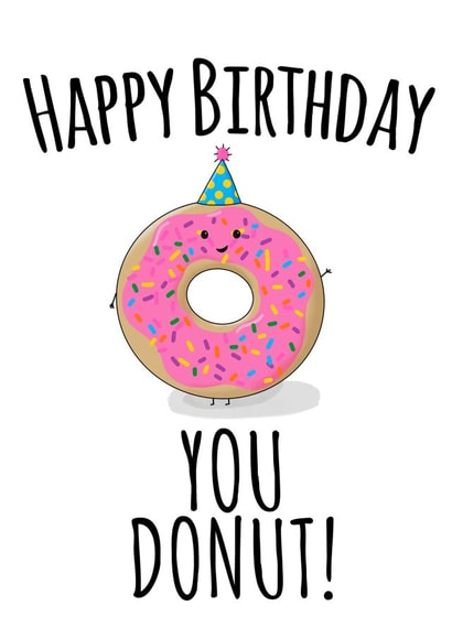 you donut Birthday Card 17154 created by Leanneco.Studio