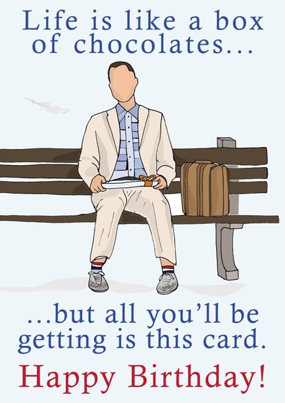 forest gump film Birthday Card 16881 created by LEORAS ATTIC