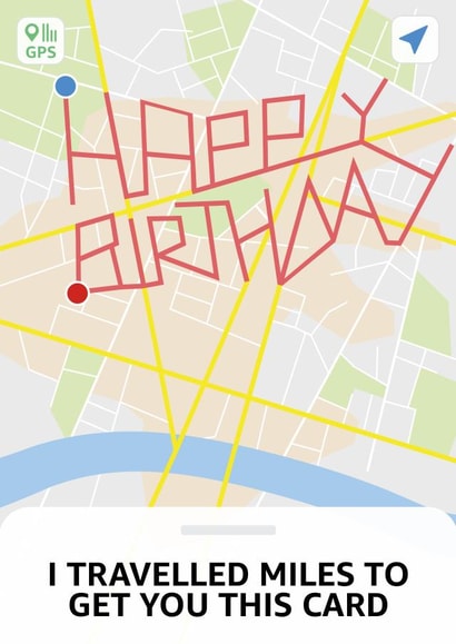 I Traveled Miles Birthday Card created by Designer By Lockdown