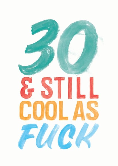 thirty thirtieth Birthday Card 4499 created by Joyful Joyful