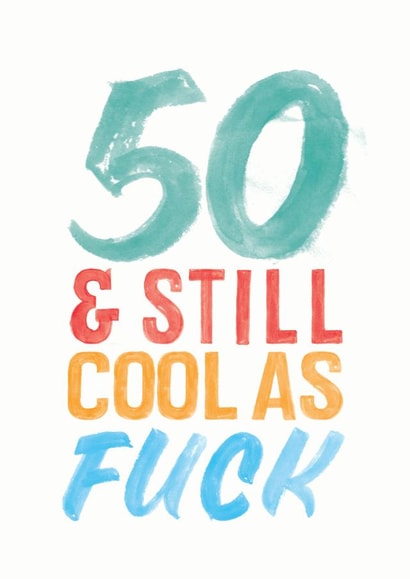 fifty fiftieth Birthday Card 4501 created by Joyful Joyful