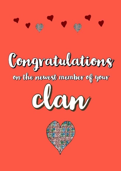 clan scottish New Baby Card 19503 created by Paw Prints