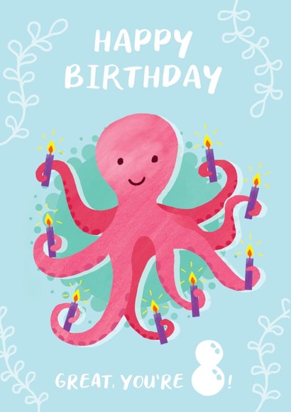 8 8th Birthday Card 17966 created by Bev O'Connor || @oconnordesign