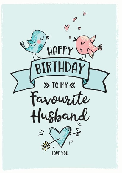 Happy Birthday to My Favourite Husband Card created by Little Red Cherry