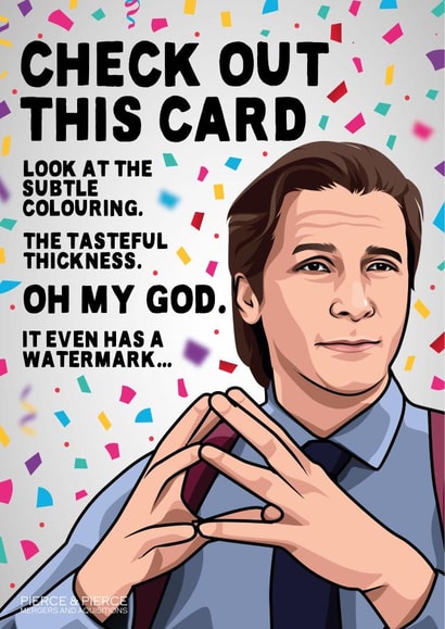 American Psycho Patrick Bateman Birthday Card 16161 created by All Things Banter