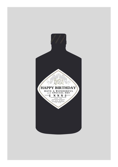 Classic Birthday Card - For Him - Gin created by LOVEDAY DESIGNS on Thortful