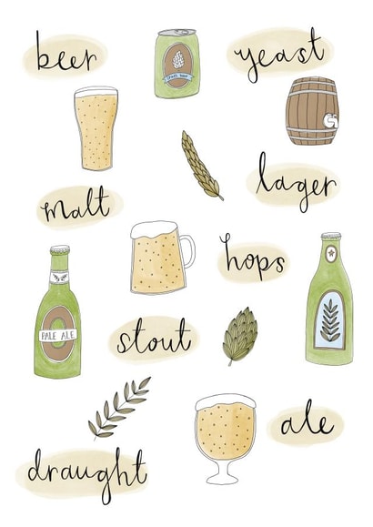 beer lager Birthday Card 19559 created by Rebecca Dyke