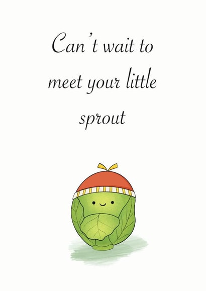New cute baby sprout card created by Noura Mokhtar