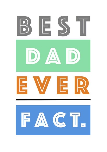 best dad Father's Day Card 37113 created by Little Letters with Love