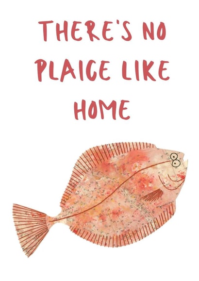 New Home Plaice (Place) Fish Card created by NaviStitch
