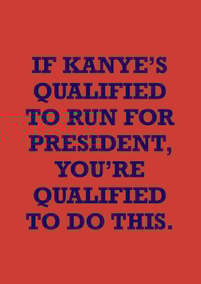 kanye west New Job Card 14297 created by The Enthusiast