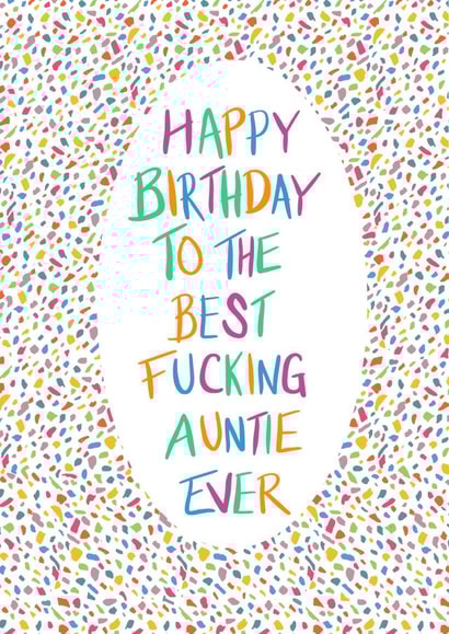 Best Auntie ever - rude birthday card created by Lyndsey Jade