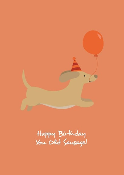 old sausage Birthday Card 17539 created by emily.reevedesigns
