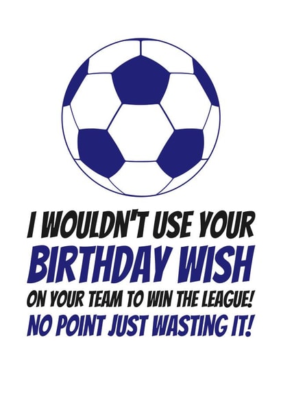 Birthday Wish Football Birthday Card created by Simon