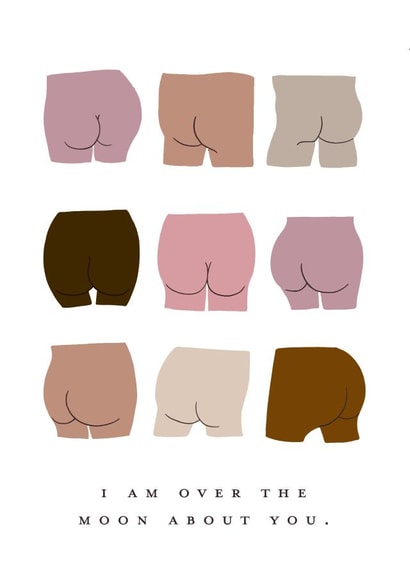 Over the Moon Valentine Butts created by Katie Zimpel