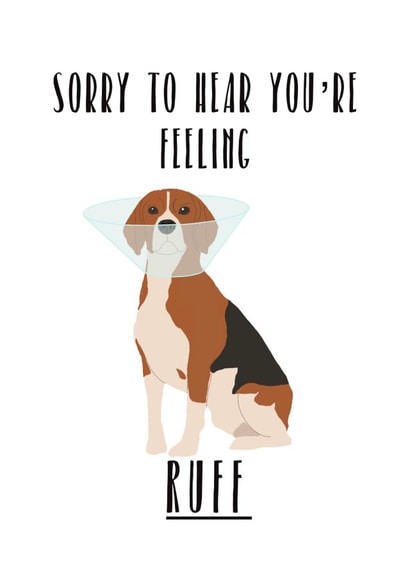 ruff dog Get Well Card 15504 created by Em