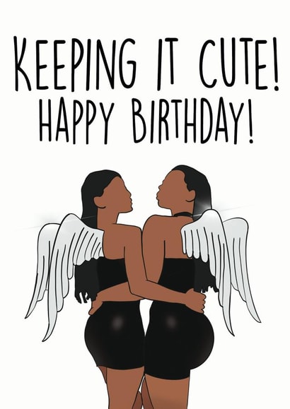chloe and halle keeping it cute Card 44382 created by Cards by Owl