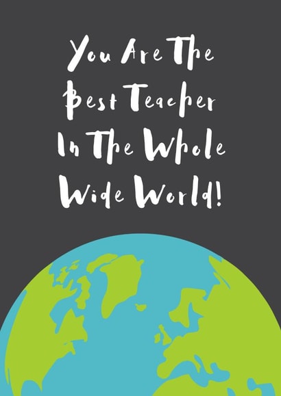 You are the best teacher card created by Bert & Co