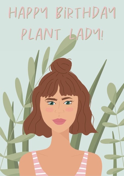 plant lady plants Birthday Card 18403 created by Scribbled in Pink