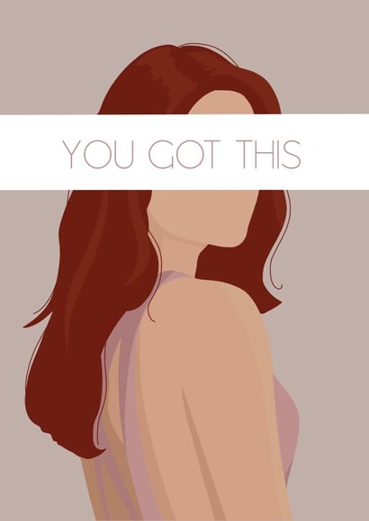 you got this woman Good Luck Card 18404 created by Scribbled in Pink