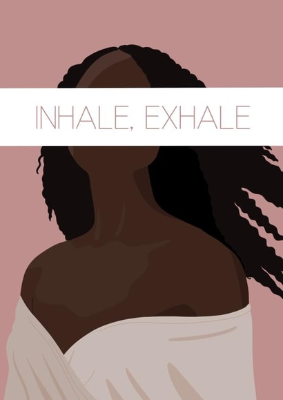 Inhale exhale breathe Just because Card 18405 created by Scribbled in Pink