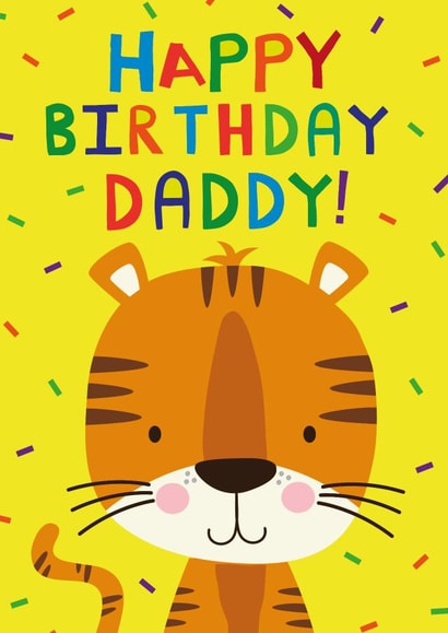 Daddy tiger Birthday card created by Sarah Corcoran 