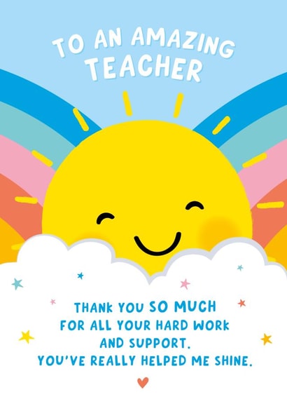 Amazing Teacher Thank You Card created by Macie Dot Doodles