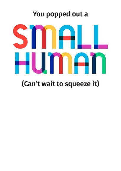 new baby small human New Baby Card 19298 created by POP FIZZ