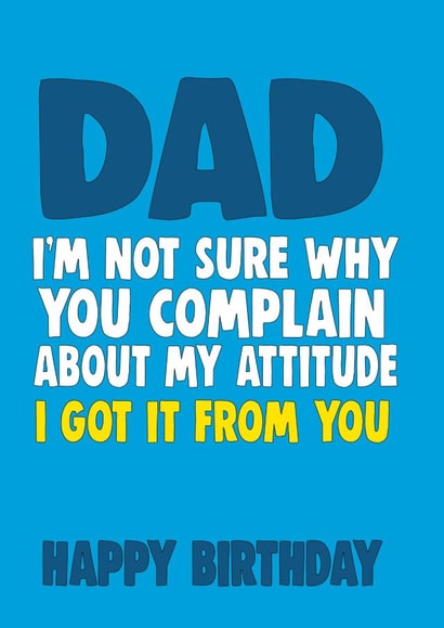 dad cheeky Birthday Card 10201 created by Cheeky Chops Cards