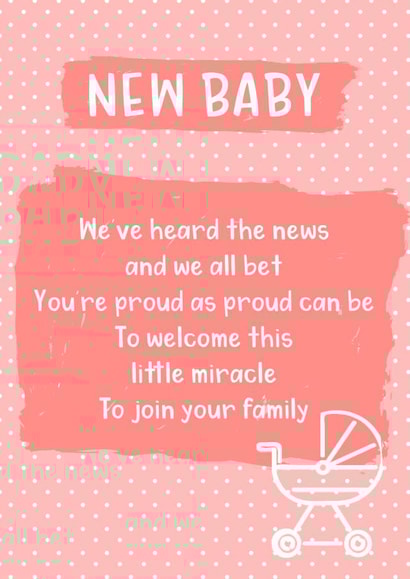 new baby pink New Baby Card 17922 created by Jenny Bowman