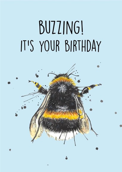 bee splatterworks Birthday Card 13897 created by Splatterworks