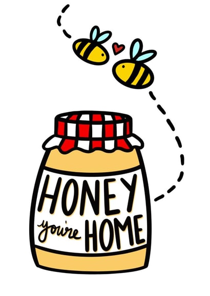 honey bee New Home Card 18728 created by The Pretty Funny Co.