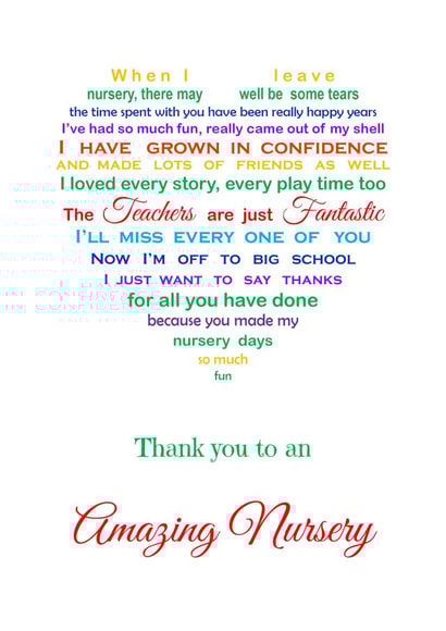amazing nursery Thank You Card 10814 created by Unique Word Designs