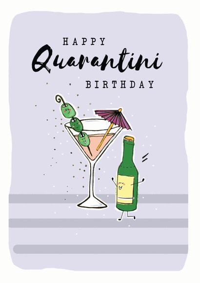 quarantini quarantine Birthday Card 44197 created by Leebee Designs