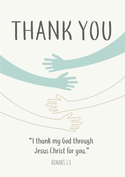 Thank you Christian Thank You Card 16750 created by Christian Gift Store
