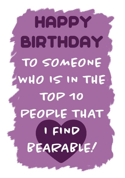 someone top 10 Birthday Card 19560 created by Jolly Ginger Cards
