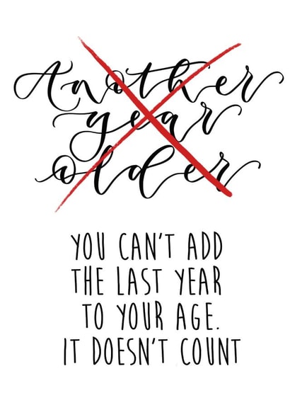 Funny 2021 birthday card last year doesn’t count created by The Amyverse