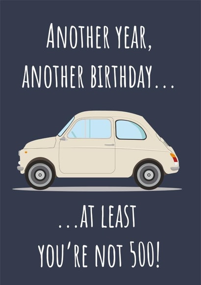fiat 500 Birthday Card 17335 created by Haydn Pole