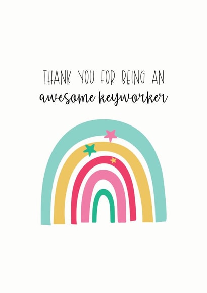 thank you rainbow Thank You Card 27524 created by The Monochrome Bow